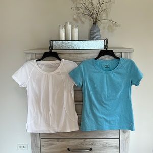 Exertek Bundle - Blue & White Shirts - Petite Small Tops - PS